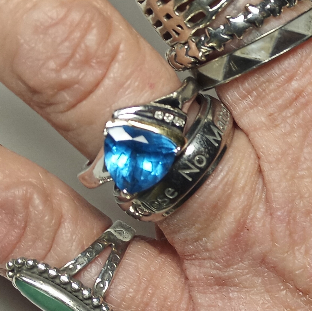 AV 925 + 14K Topaz Diamond Ring ALWAND VAHAN - Picture 13 of 16